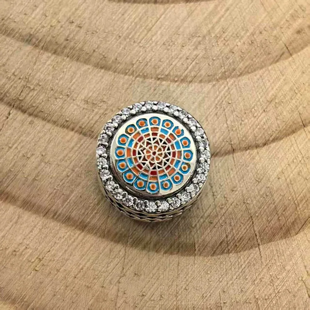Pandora Cathedral Rosette France Exclusive Bead Charm, S925 Silver Jewelry